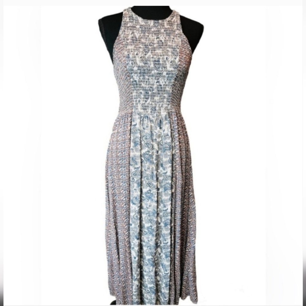 Boho Blue and White Women's Dress